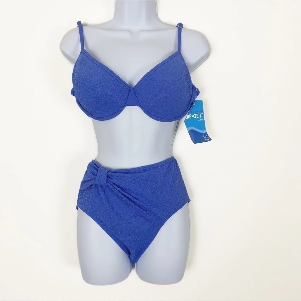 NWT VINTAGE BALTEX 90s Push Up High Waisted Bikini Set Size Womens 14/16 Sexy - Picture 1 of 10